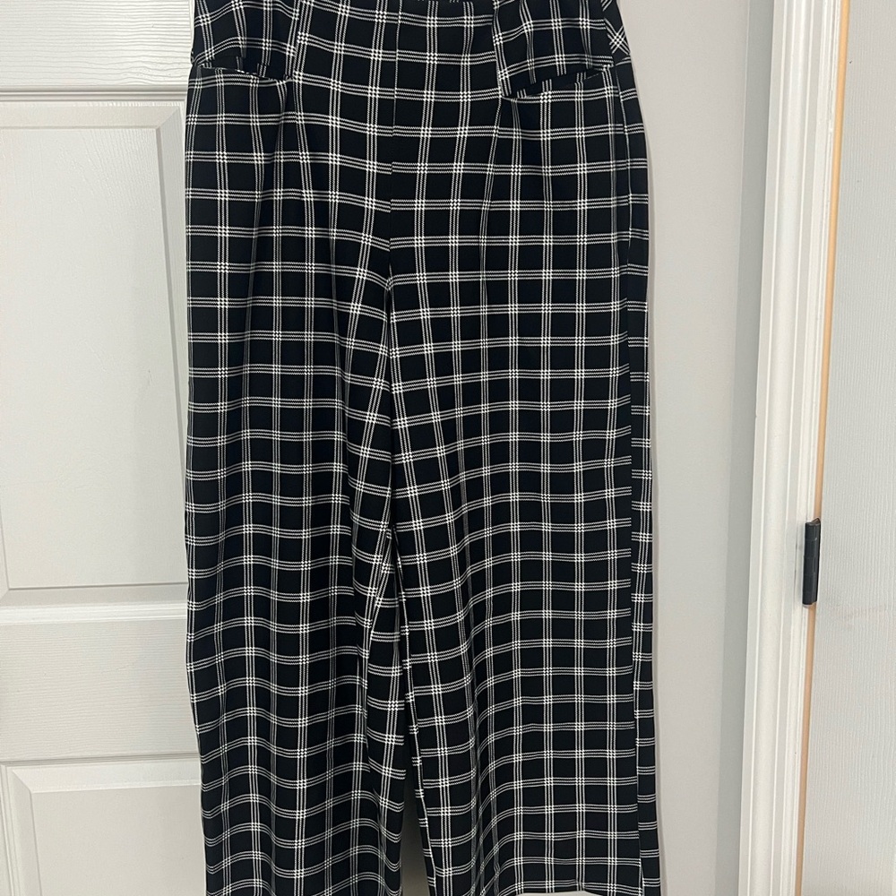 Studio by Torrid Black and White Plaid Trousers